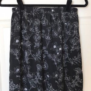 Floral maxi skirt with slits on both sides